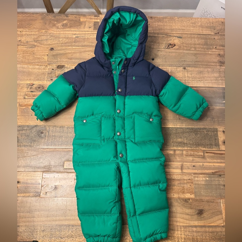 *PRICE DROP 🤑*  Ralph Lauren Green and Navy Snowsuit